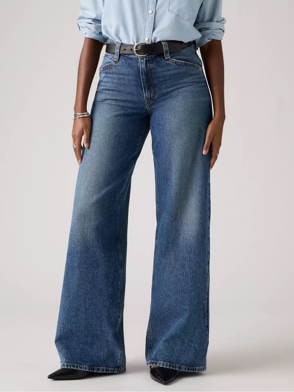 Levi’s '94 Baggy Super Wide Leg Medium Wash Denim Jeans Size 27 4